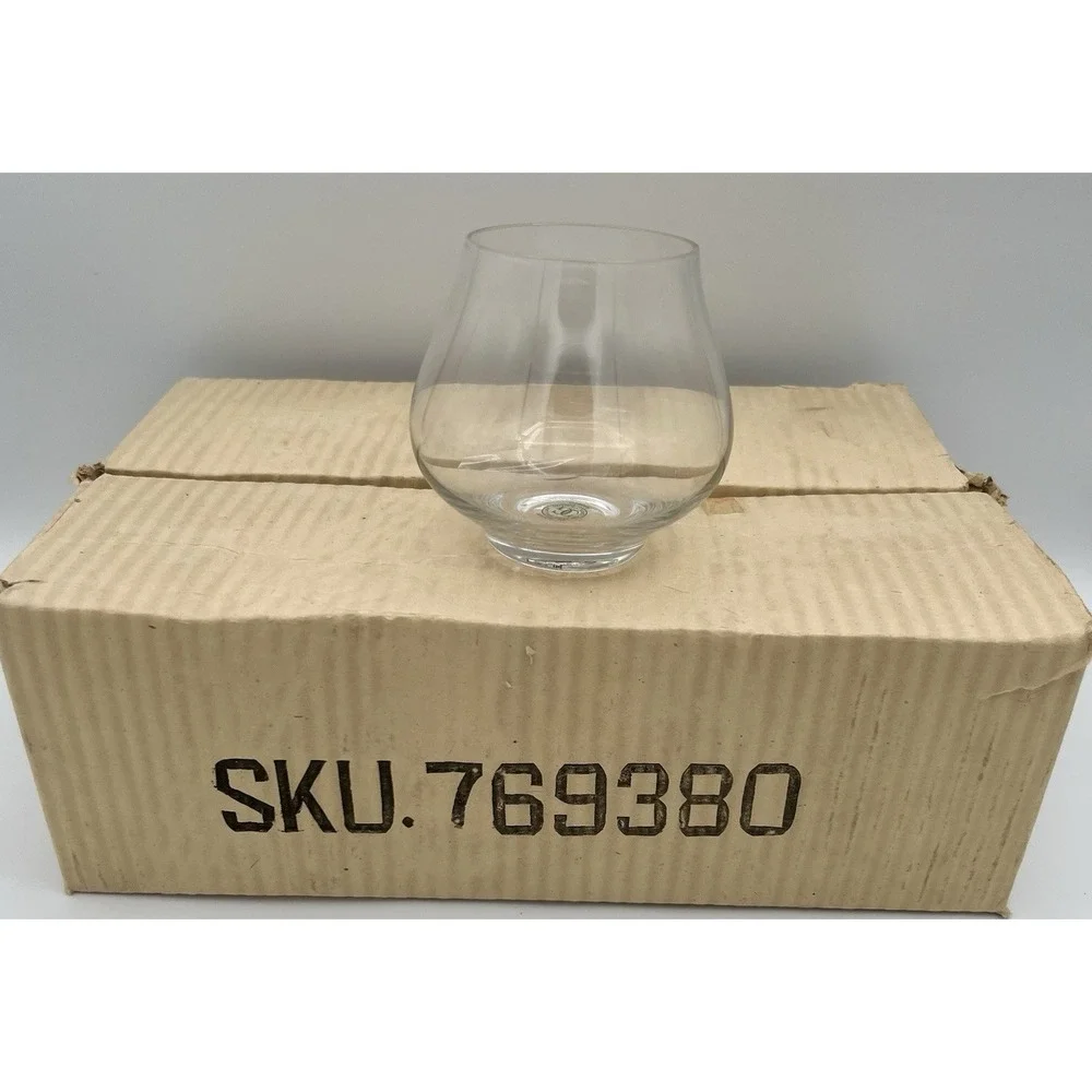 6 Williams Sonoma Grand Cuisine Clear Cordial Tasting Stemless Glasses Set